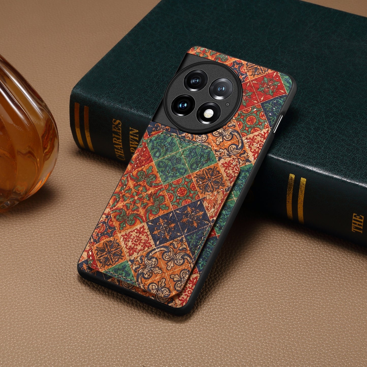 OnePlus Ace 2 Pro Dual Card Slot Holder Phone Case – Patterned Design, Scratch & Dirt Protection, Convenient Holder