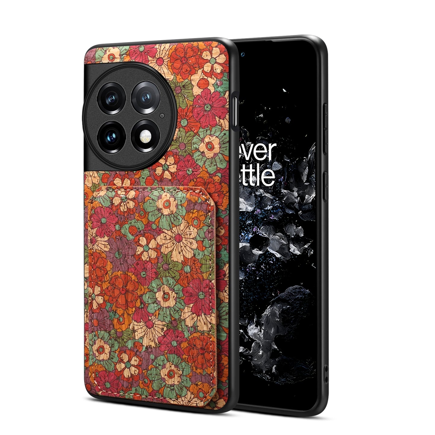 OnePlus Ace 2 Pro Dual Card Slot Holder Phone Case – Patterned Design, Scratch & Dirt Protection, Convenient Holder
