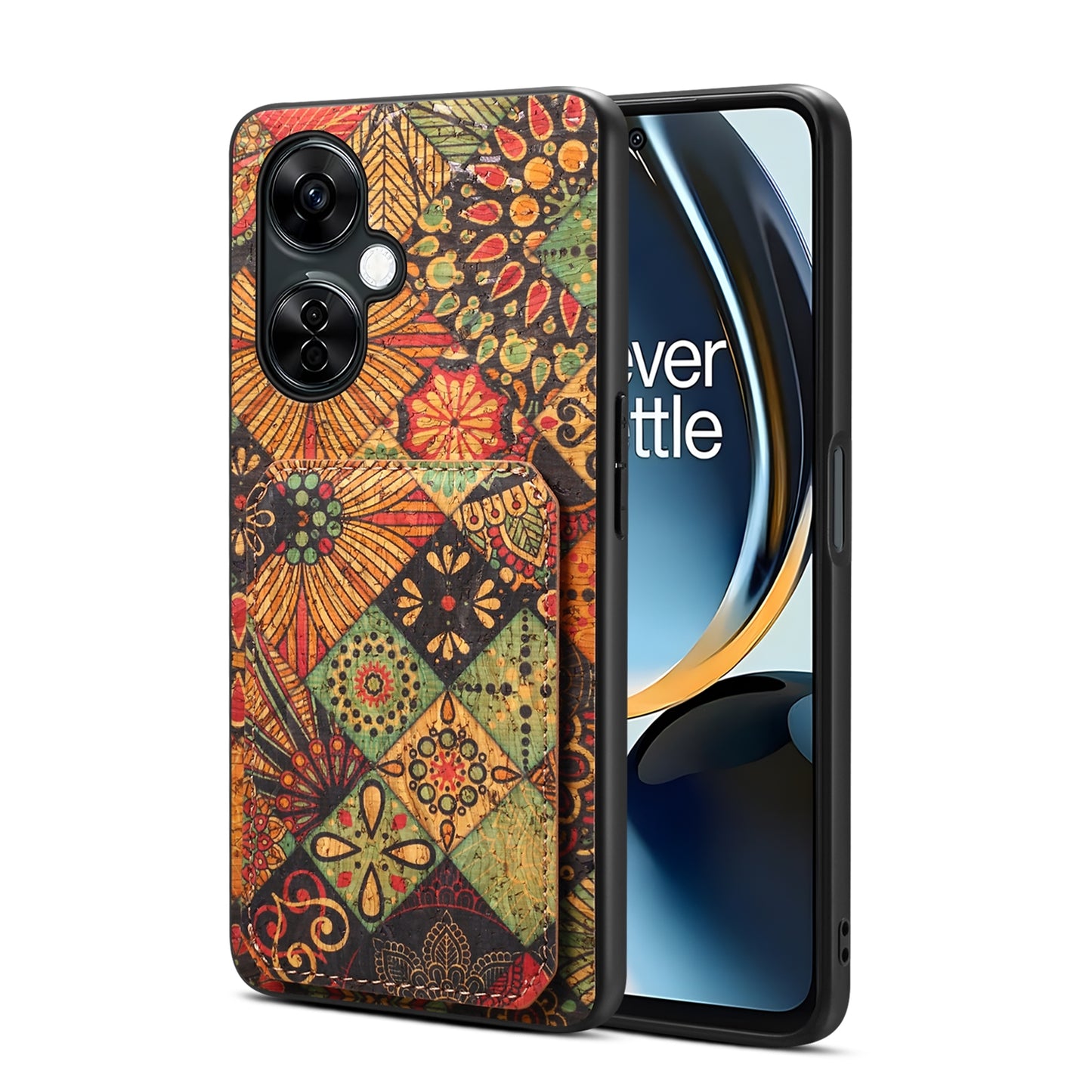 OnePlus Ace 3 Dual Card Slot Holder Phone Case – Patterned Design, Scratch & Dirt Protection, Convenient Holder