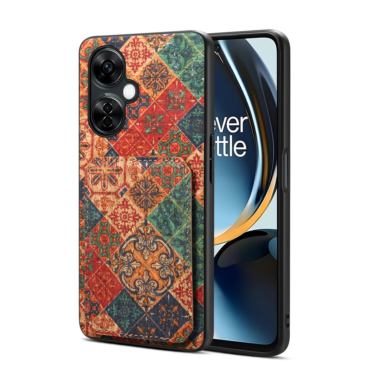 OnePlus Ace 3 Dual Card Slot Holder Phone Case – Patterned Design, Scratch & Dirt Protection, Convenient Holder