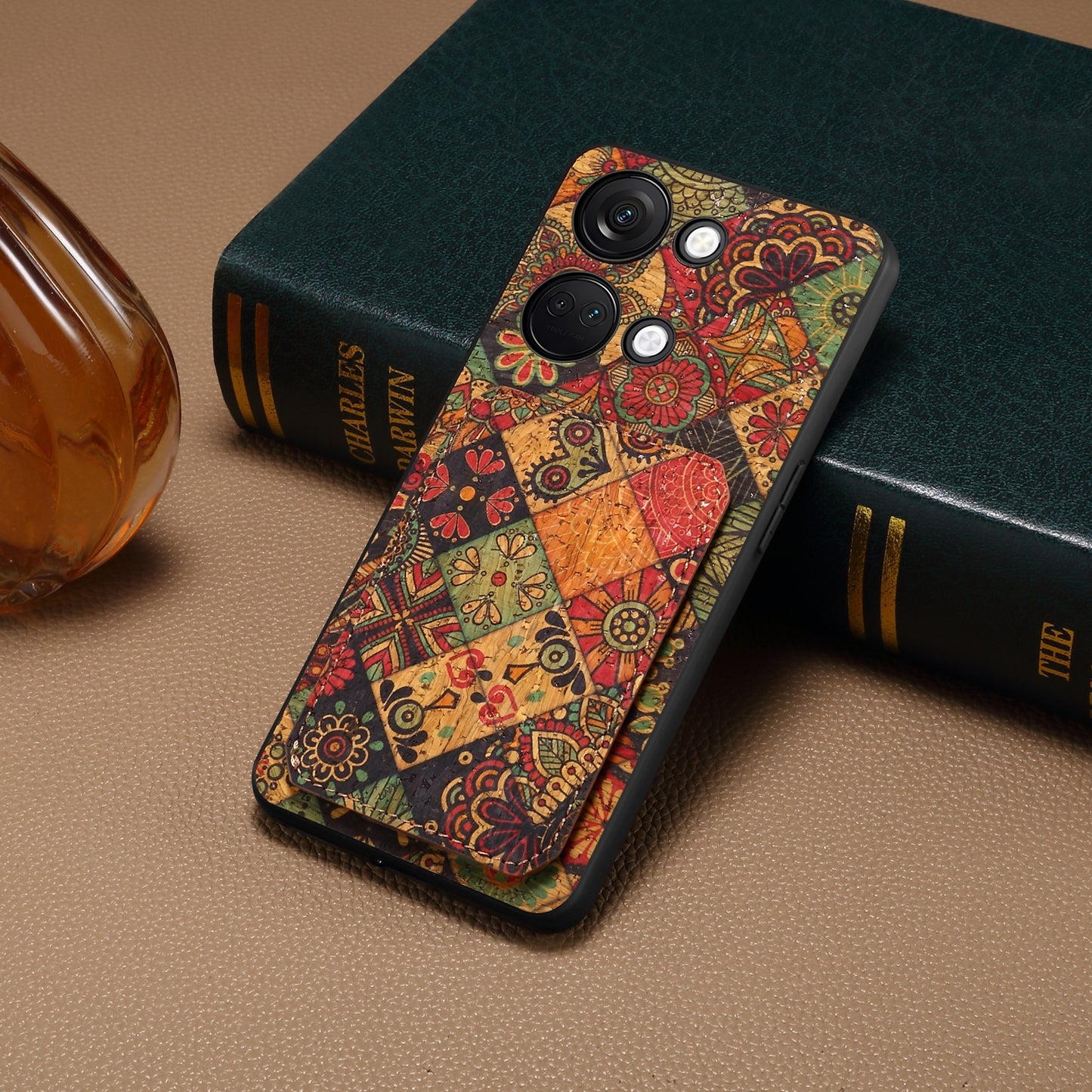 OnePlus Ace 2V Dual Card Slot Holder Phone Case – Patterned Design, Scratch & Dirt Protection, Convenient Holder