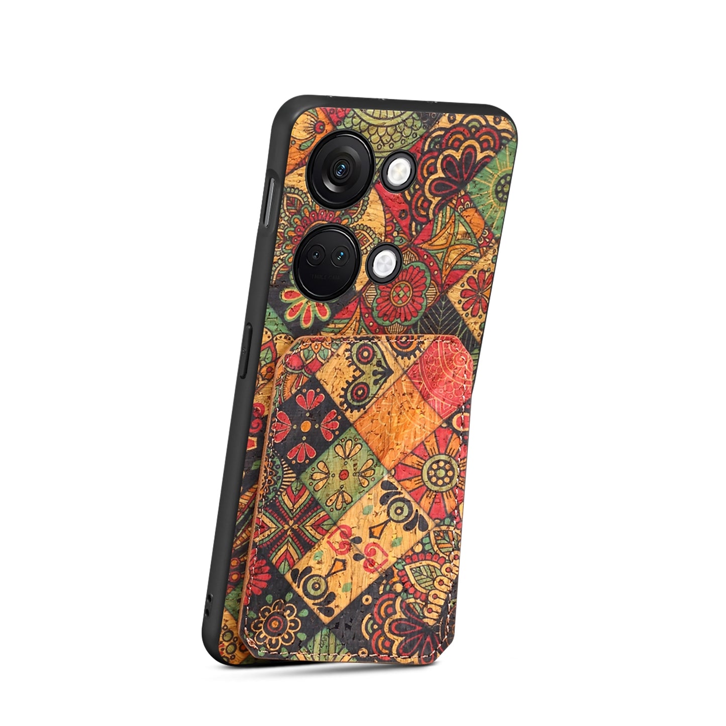 OnePlus Ace 2V Dual Card Slot Holder Phone Case – Patterned Design, Scratch & Dirt Protection, Convenient Holder