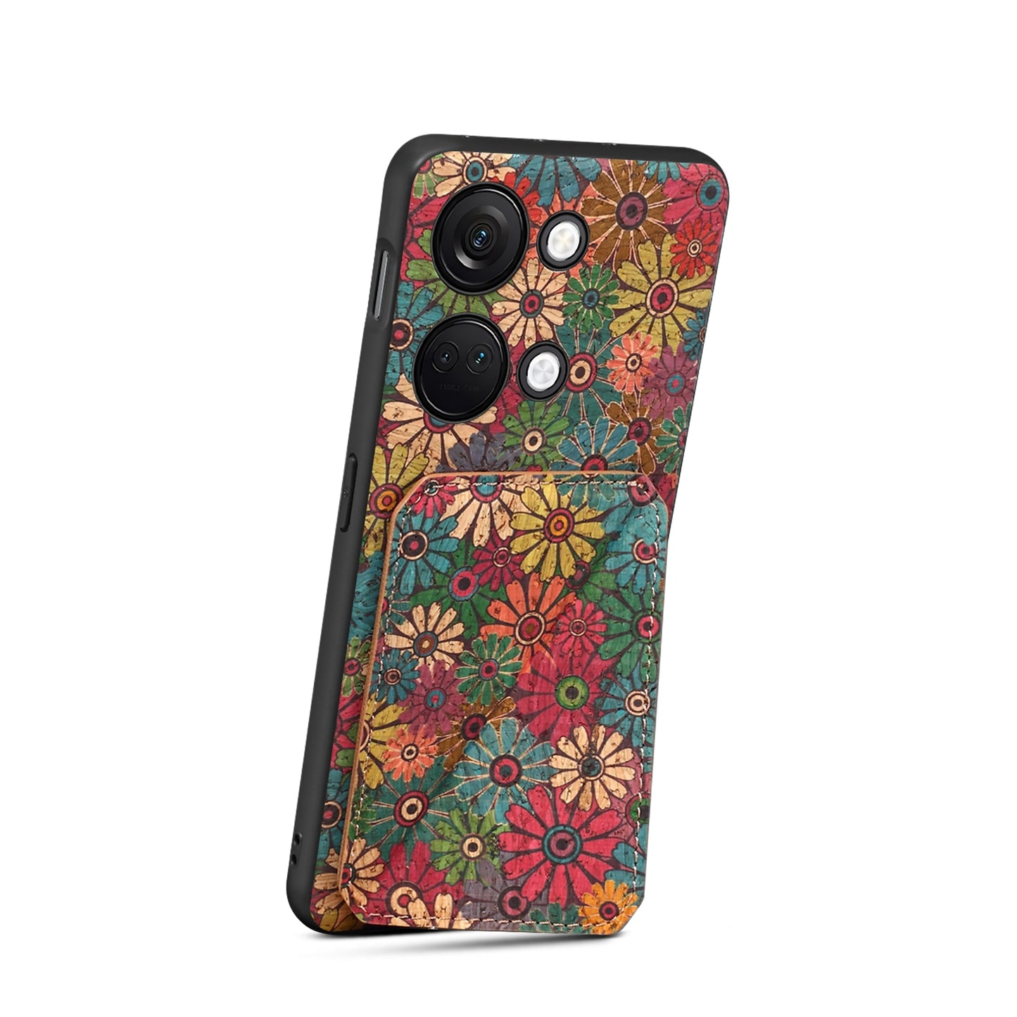 OnePlus Ace 2V Dual Card Slot Holder Phone Case – Patterned Design, Scratch & Dirt Protection, Convenient Holder