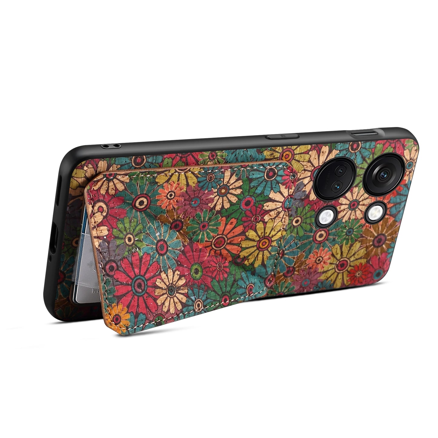 OnePlus Ace 2V Dual Card Slot Holder Phone Case – Patterned Design, Scratch & Dirt Protection, Convenient Holder