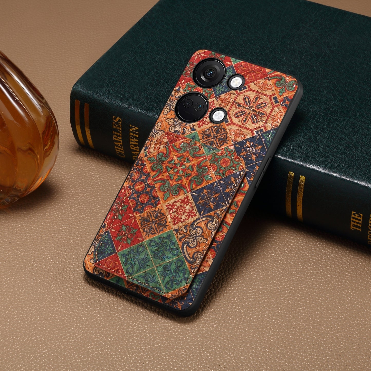 OnePlus Ace 2V Dual Card Slot Holder Phone Case – Patterned Design, Scratch & Dirt Protection, Convenient Holder