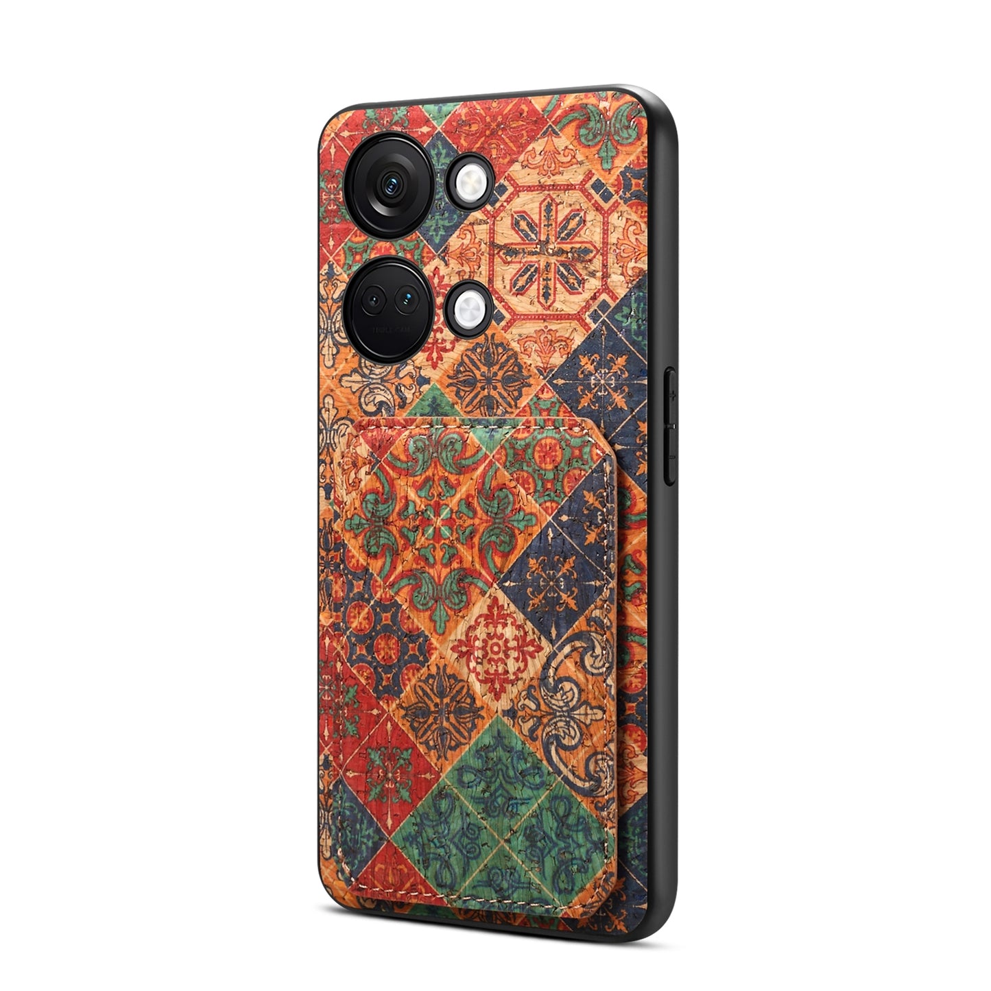 OnePlus Ace 2V Dual Card Slot Holder Phone Case – Patterned Design, Scratch & Dirt Protection, Convenient Holder