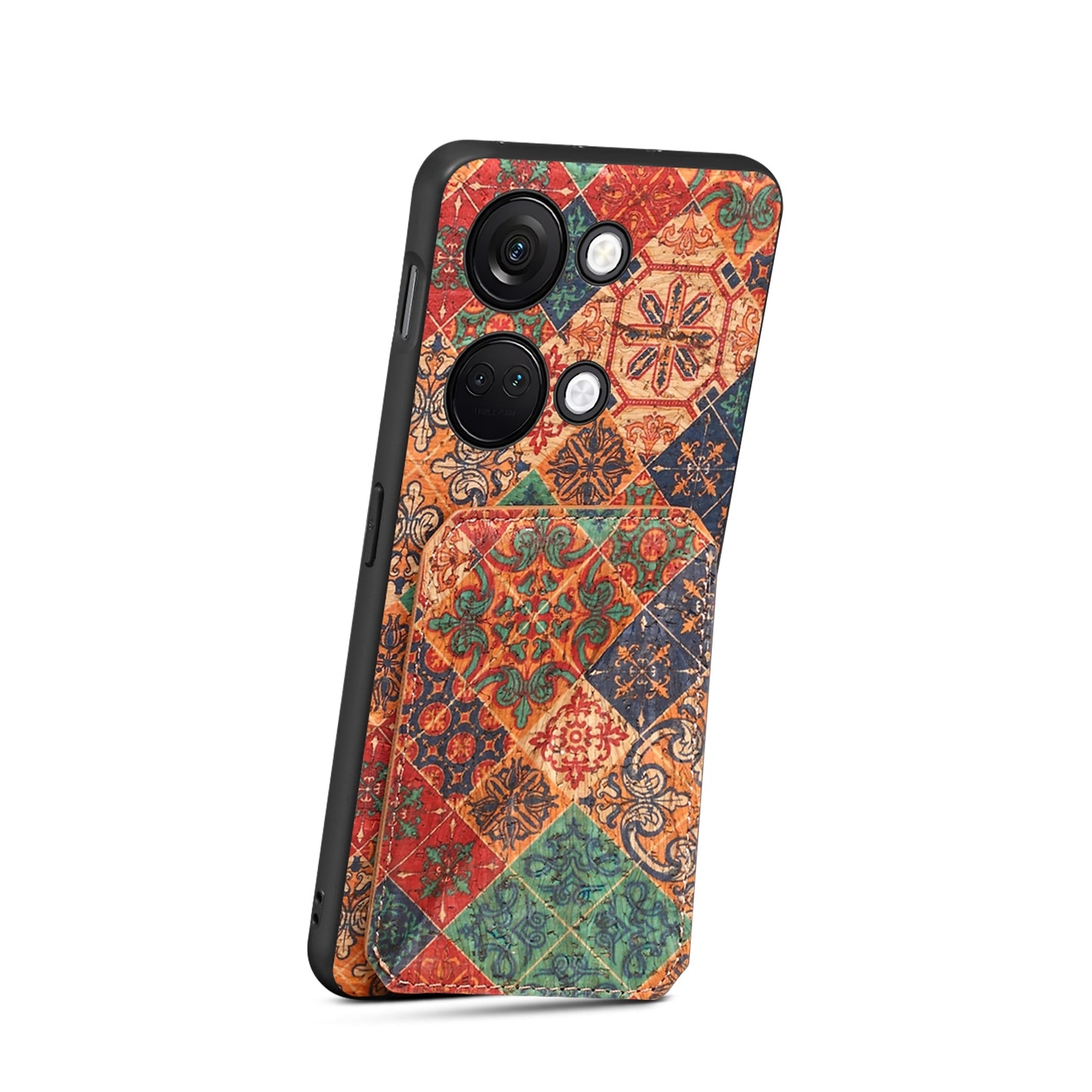 OnePlus Ace 2V Dual Card Slot Holder Phone Case – Patterned Design, Scratch & Dirt Protection, Convenient Holder