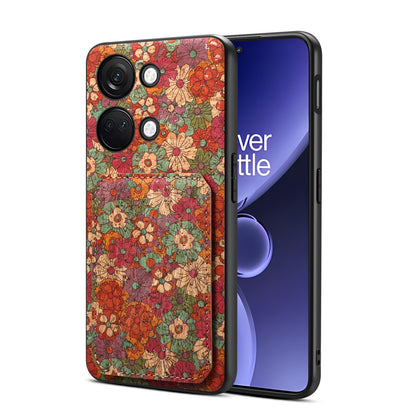 OnePlus Ace 2V Dual Card Slot Holder Phone Case – Patterned Design, Scratch & Dirt Protection, Convenient Holder