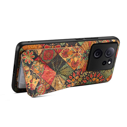 Xiaomi 13T Dual Card Slot Holder Phone Case – Patterned Design, Scratch & Dirt Protection, Convenient Holder