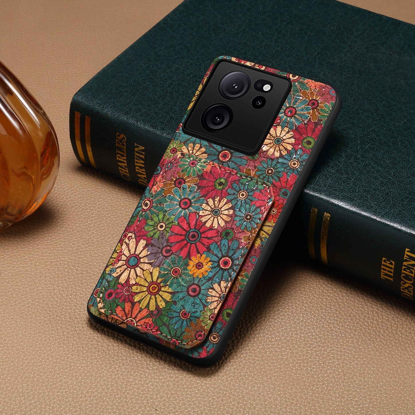 Xiaomi Redmi K60 Ultra Dual Card Slot Holder Phone Case – Patterned Design, Scratch & Dirt Protection, Convenient Holder