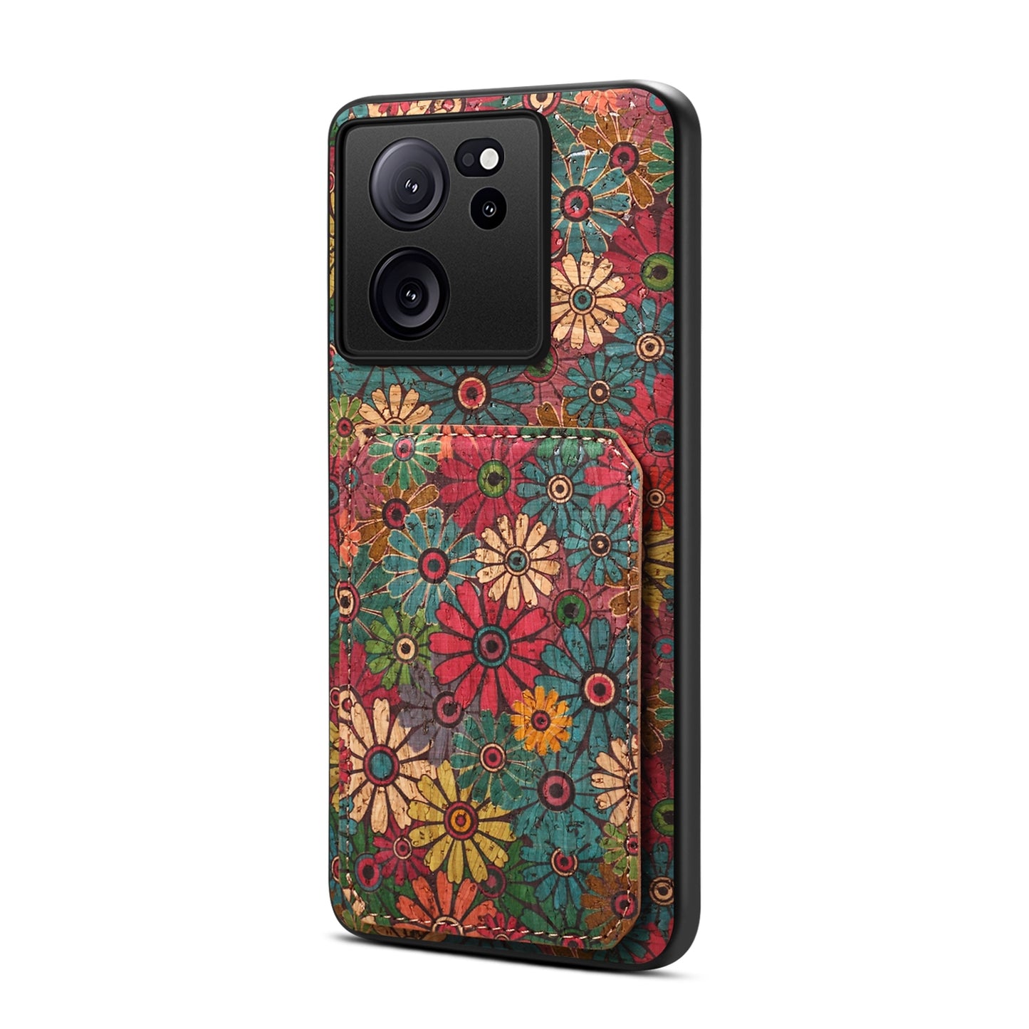Xiaomi Redmi K60 Ultra Dual Card Slot Holder Phone Case – Patterned Design, Scratch & Dirt Protection, Convenient Holder