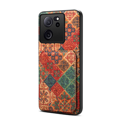 Xiaomi Redmi K60 Ultra Dual Card Slot Holder Phone Case – Patterned Design, Scratch & Dirt Protection, Convenient Holder