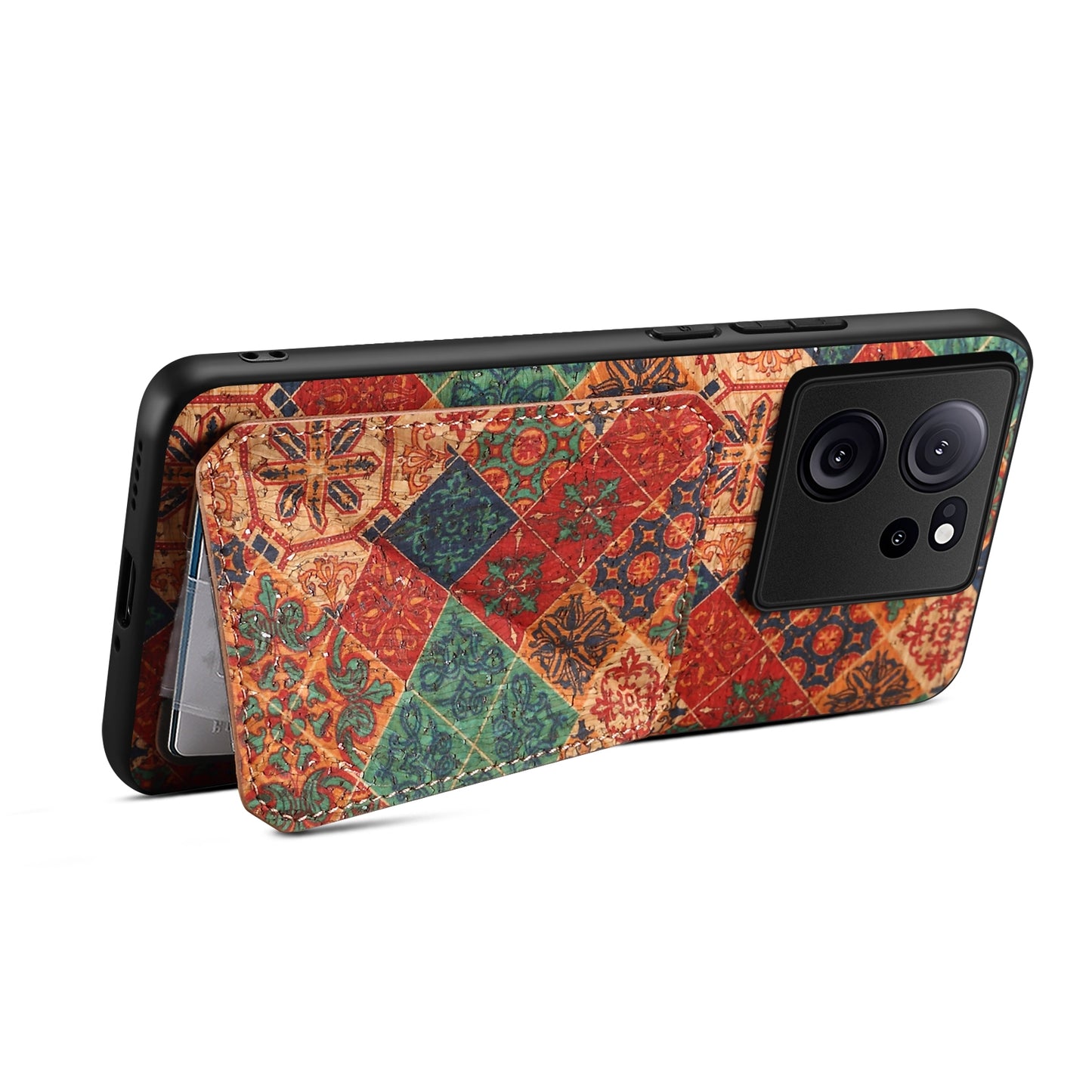 Xiaomi Redmi K60 Ultra Dual Card Slot Holder Phone Case – Patterned Design, Scratch & Dirt Protection, Convenient Holder
