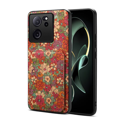 Xiaomi Redmi K60 Ultra Dual Card Slot Holder Phone Case – Patterned Design, Scratch & Dirt Protection, Convenient Holder