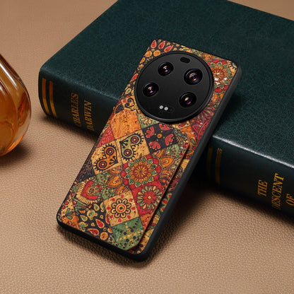 Xiaomi 13 Ultra Dual Card Slot Holder Phone Case – Patterned Design, Scratch & Dirt Protection, Convenient Holder