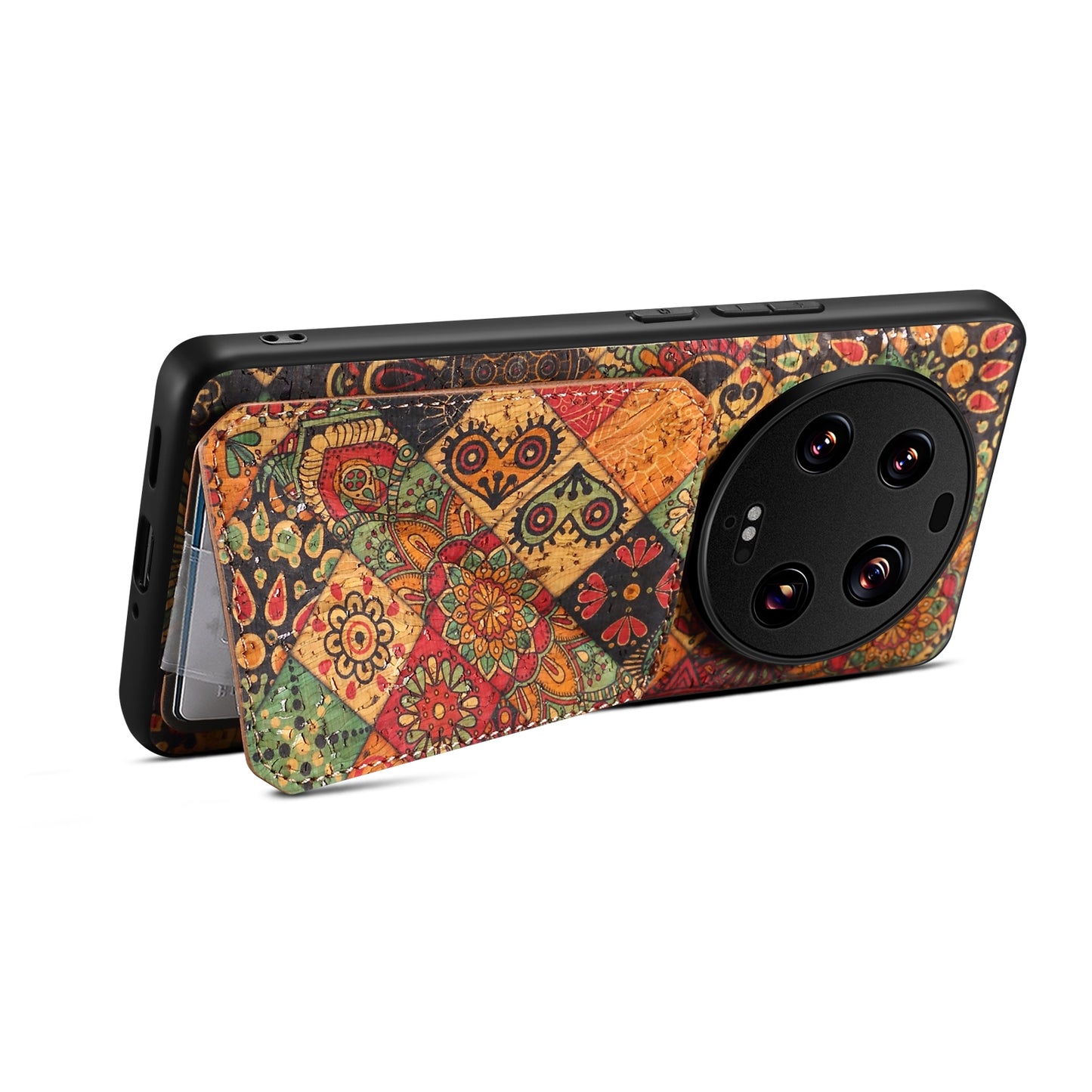 Xiaomi 13 Ultra Dual Card Slot Holder Phone Case – Patterned Design, Scratch & Dirt Protection, Convenient Holder