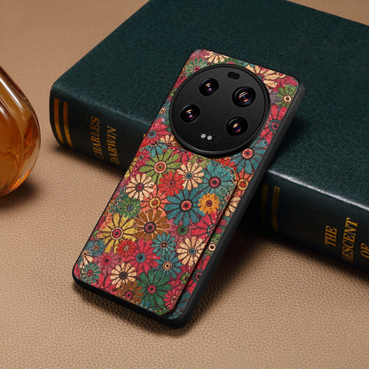 Xiaomi 13 Ultra Dual Card Slot Holder Phone Case – Patterned Design, Scratch & Dirt Protection, Convenient Holder