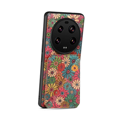 Xiaomi 13 Ultra Dual Card Slot Holder Phone Case – Patterned Design, Scratch & Dirt Protection, Convenient Holder