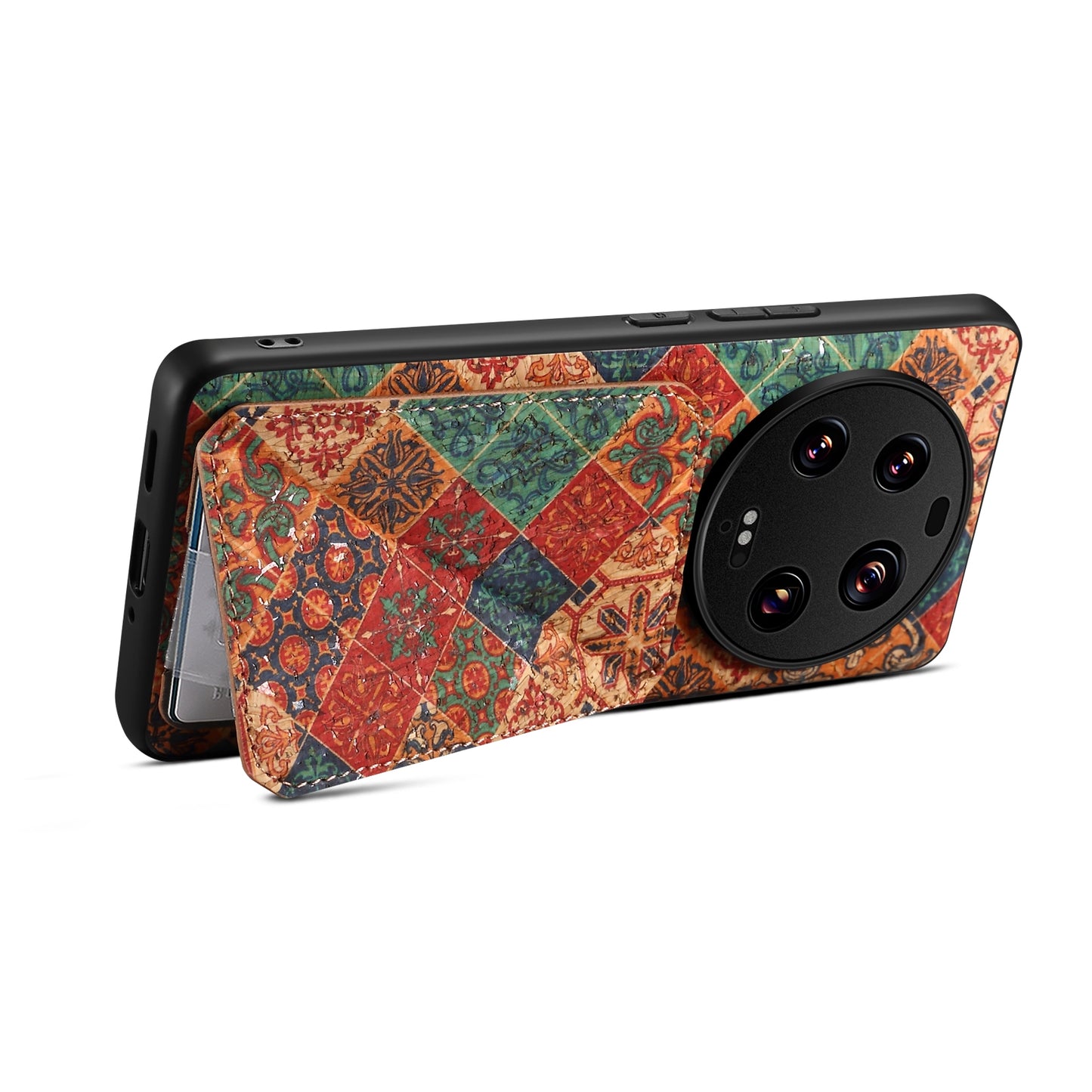 Xiaomi 13 Ultra Dual Card Slot Holder Phone Case – Patterned Design, Scratch & Dirt Protection, Convenient Holder