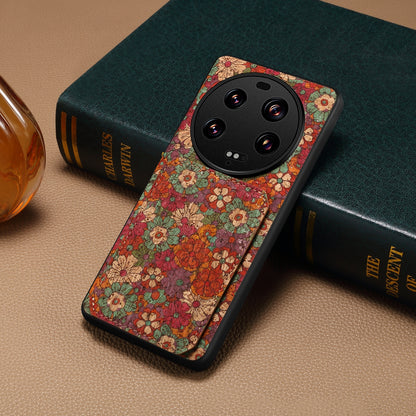 Xiaomi 13 Ultra Dual Card Slot Holder Phone Case – Patterned Design, Scratch & Dirt Protection, Convenient Holder