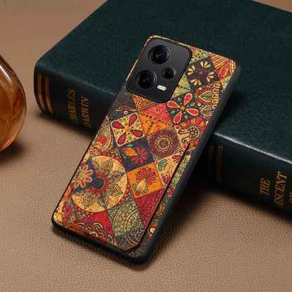 Xiaomi Redmi Note 12 Pro Dual Card Slot Holder Phone Case – Patterned Design, Scratch & Dirt Protection, Convenient Holder