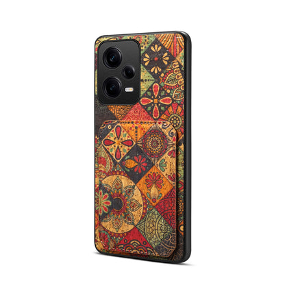 Xiaomi Redmi Note 12 Pro Dual Card Slot Holder Phone Case – Patterned Design, Scratch & Dirt Protection, Convenient Holder