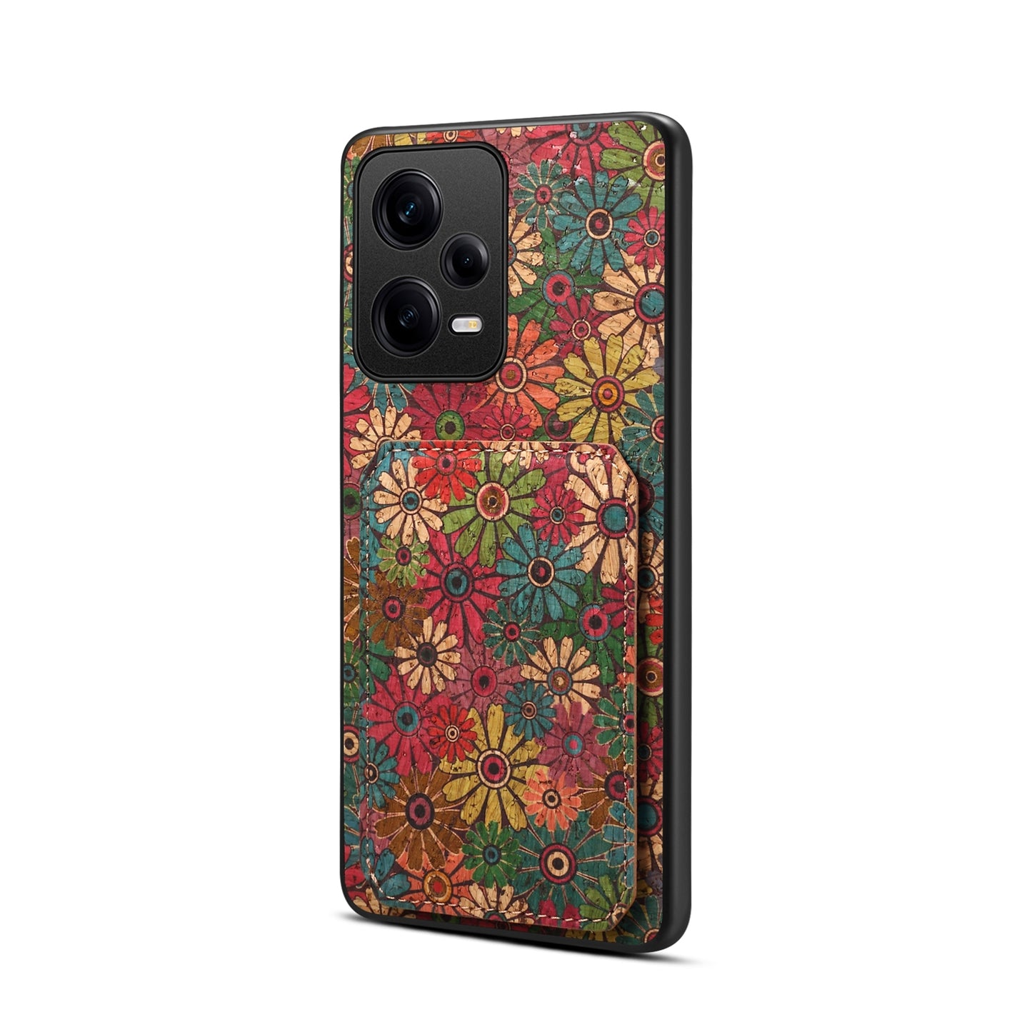 Xiaomi Redmi Note 12 Pro Dual Card Slot Holder Phone Case – Patterned Design, Scratch & Dirt Protection, Convenient Holder