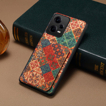 Xiaomi Redmi Note 12 Pro Dual Card Slot Holder Phone Case – Patterned Design, Scratch & Dirt Protection, Convenient Holder