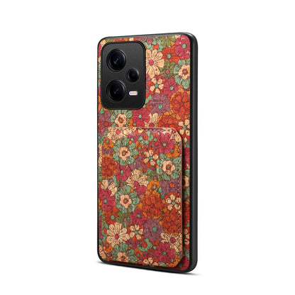 Xiaomi Redmi Note 12 Pro Dual Card Slot Holder Phone Case – Patterned Design, Scratch & Dirt Protection, Convenient Holder