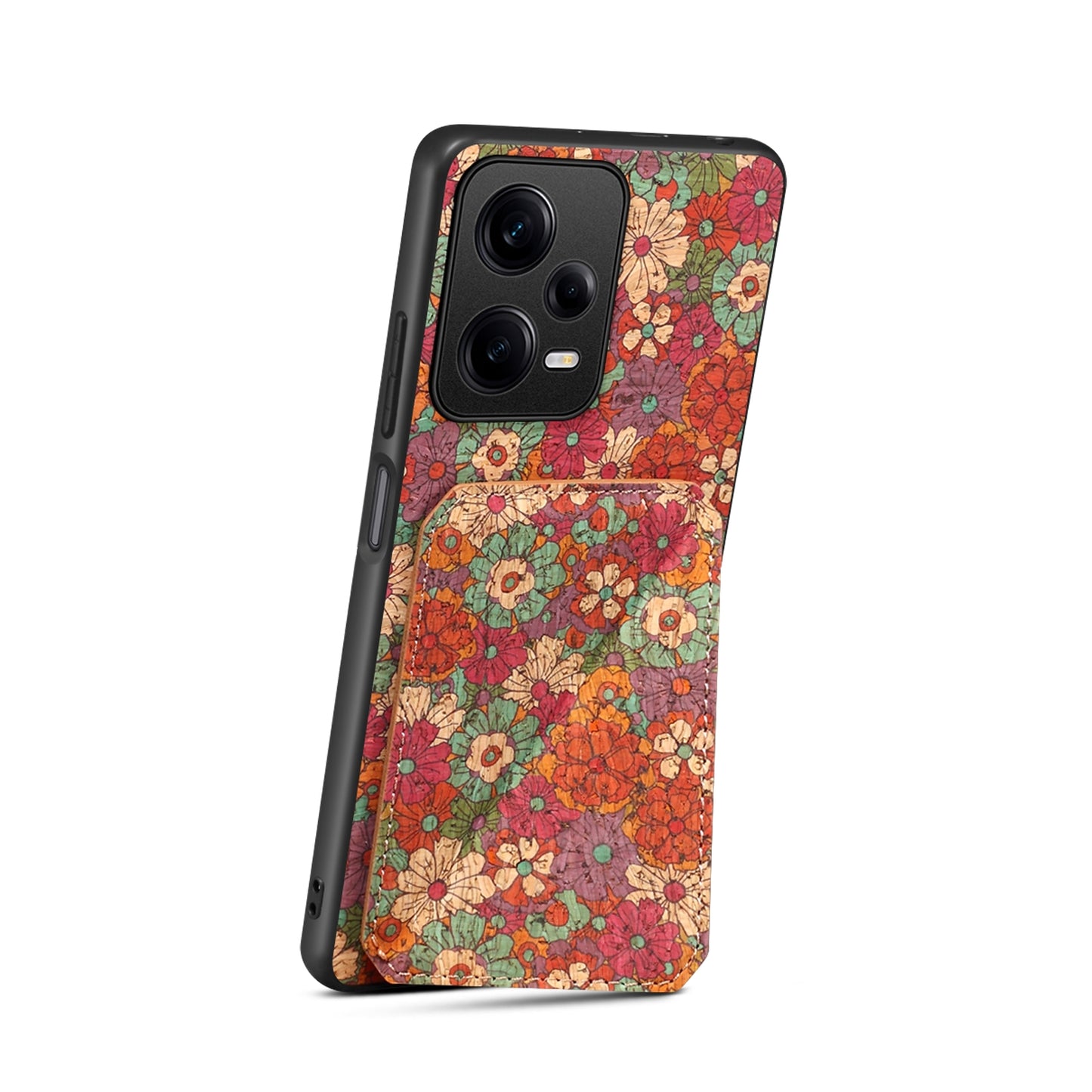 Xiaomi Redmi Note 12 Pro Dual Card Slot Holder Phone Case – Patterned Design, Scratch & Dirt Protection, Convenient Holder
