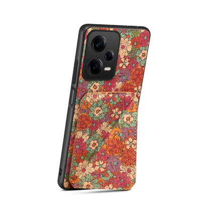 Xiaomi Redmi Note 12 Pro Dual Card Slot Holder Phone Case – Patterned Design, Scratch & Dirt Protection, Convenient Holder