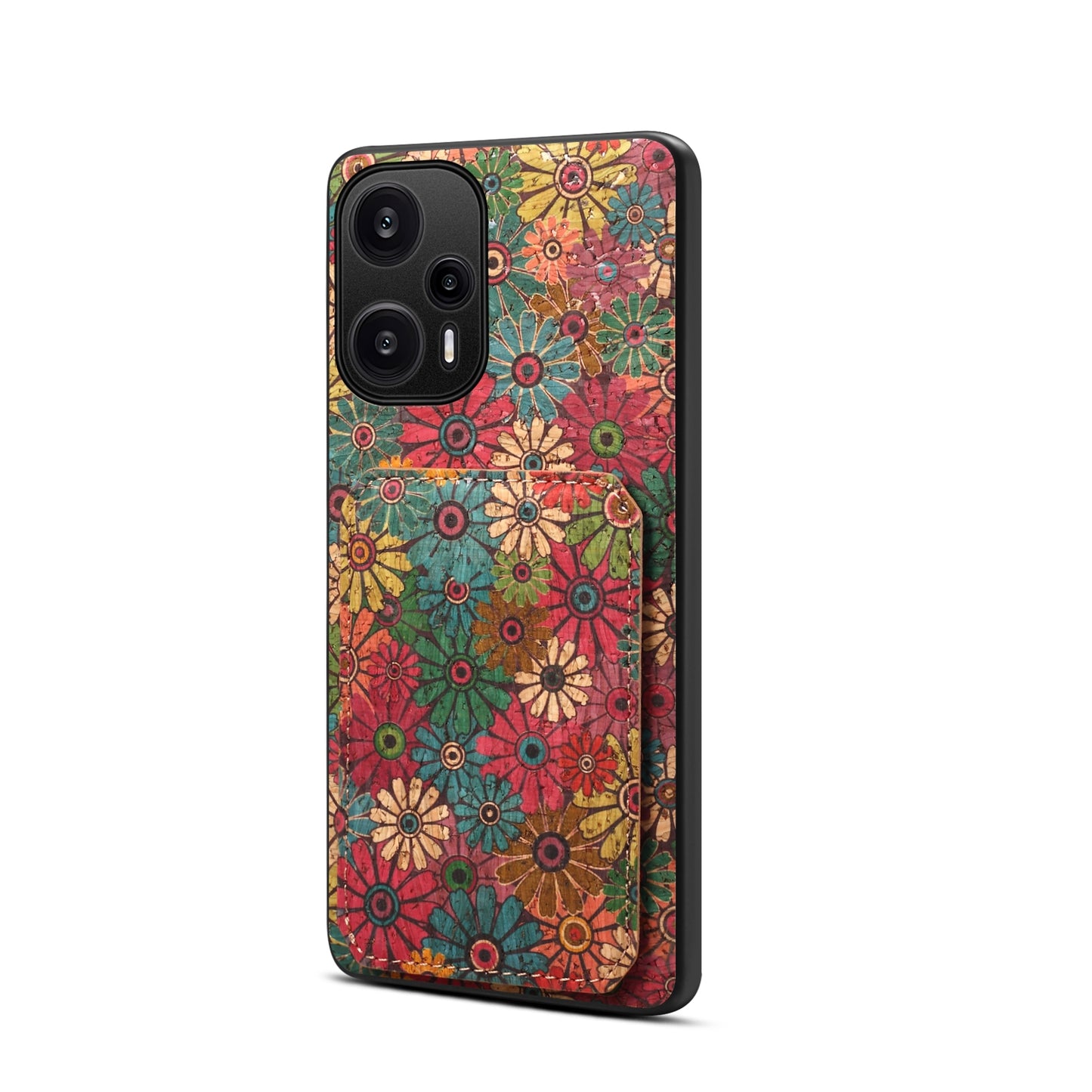 Xiaomi Redmi Note 12 Turbo Dual Card Slot Holder Phone Case – Patterned Design, Scratch & Dirt Protection, Convenient Holder