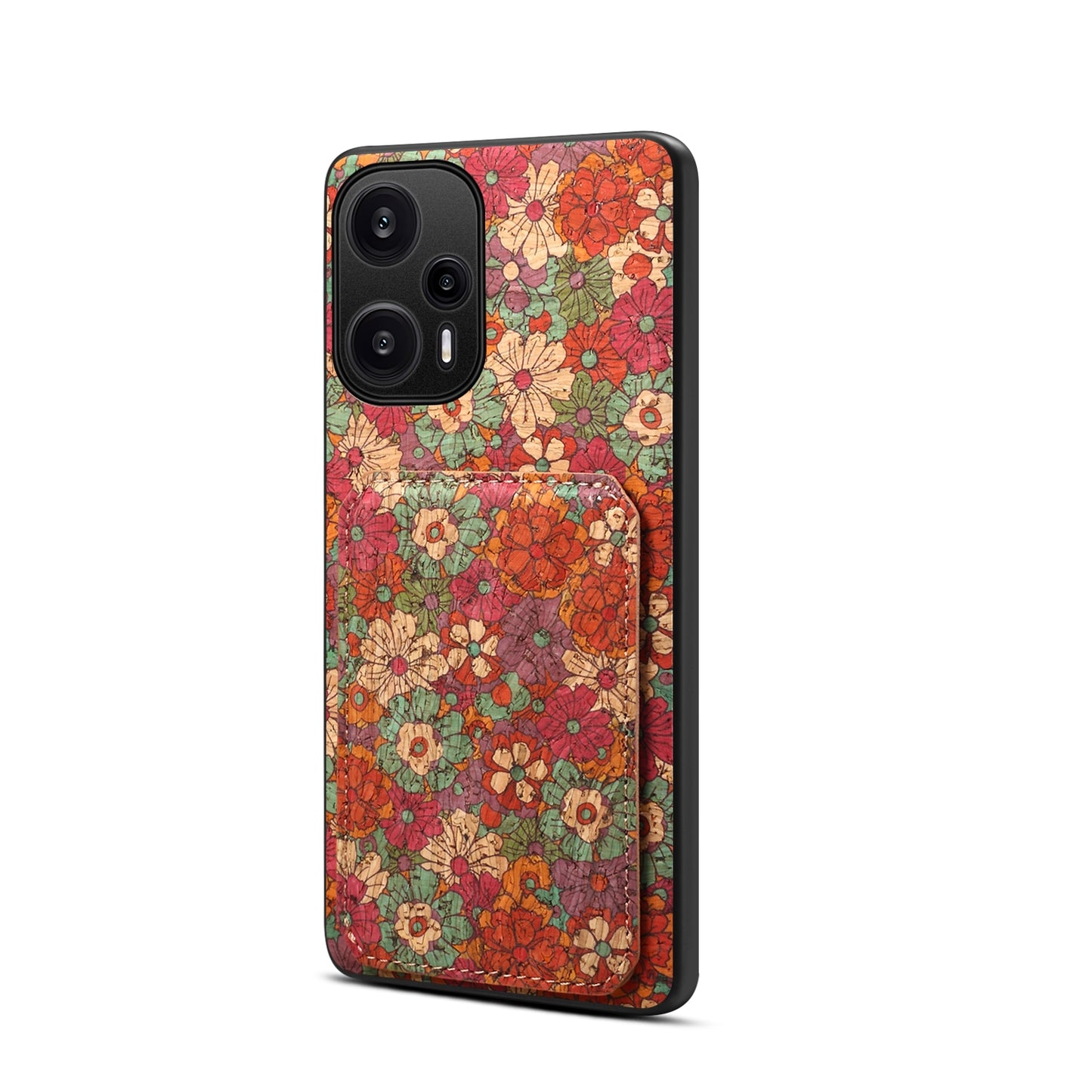 Xiaomi Redmi Note 12 Turbo Dual Card Slot Holder Phone Case – Patterned Design, Scratch & Dirt Protection, Convenient Holder