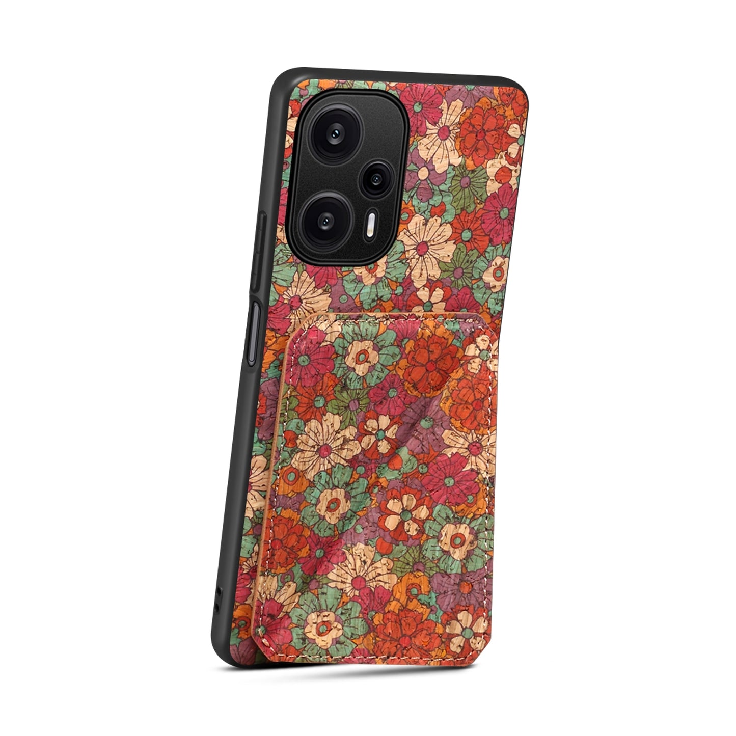 Xiaomi Redmi Note 12 Turbo Dual Card Slot Holder Phone Case – Patterned Design, Scratch & Dirt Protection, Convenient Holder