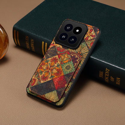 Xiaomi 14 Pro Dual Card Slot Holder Phone Case – Patterned Design, Scratch & Dirt Protection, Convenient Holder