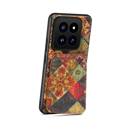 Xiaomi 14 Pro Dual Card Slot Holder Phone Case – Patterned Design, Scratch & Dirt Protection, Convenient Holder