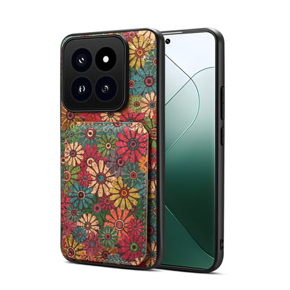 Xiaomi 14 Pro Dual Card Slot Holder Phone Case – Patterned Design, Scratch & Dirt Protection, Convenient Holder