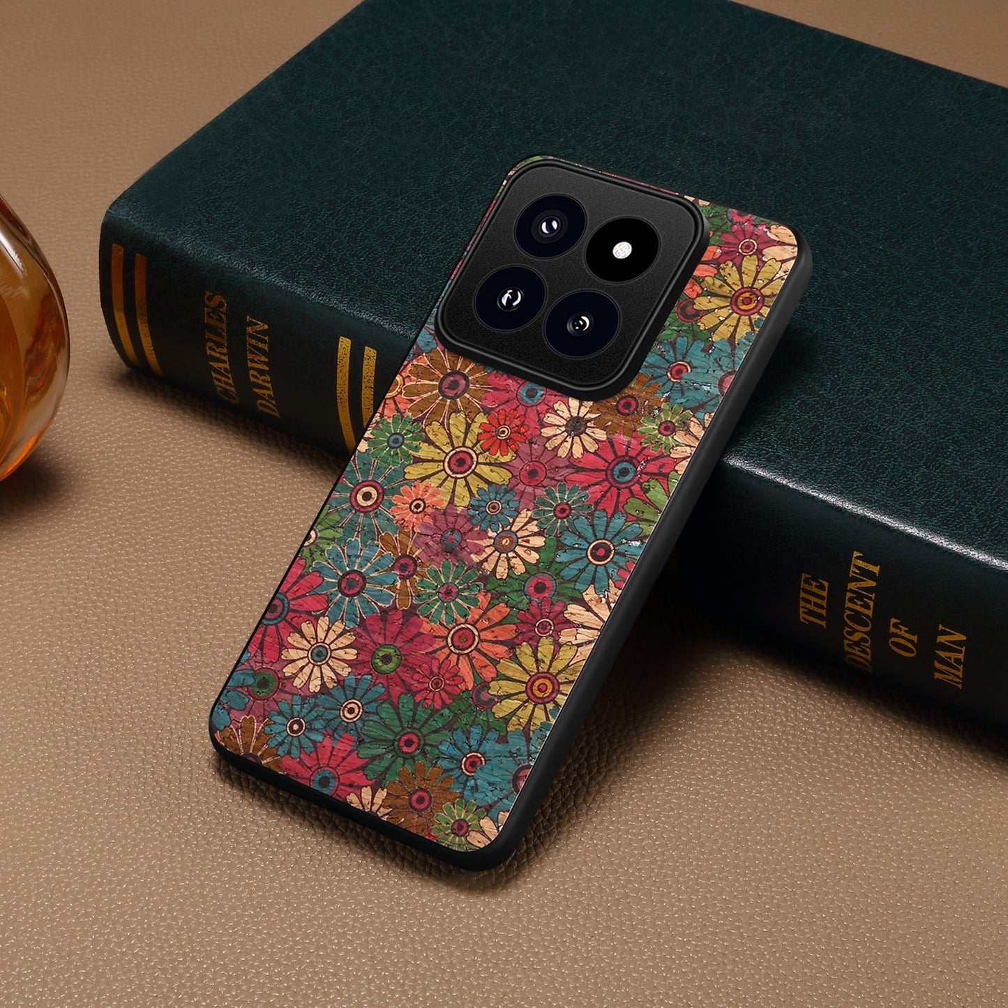 Xiaomi 14 Pro Dual Card Slot Holder Phone Case – Patterned Design, Scratch & Dirt Protection, Convenient Holder