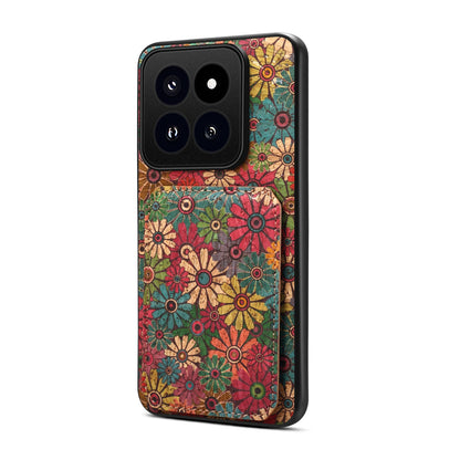 Xiaomi 14 Pro Dual Card Slot Holder Phone Case – Patterned Design, Scratch & Dirt Protection, Convenient Holder