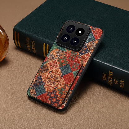 Xiaomi 14 Pro Dual Card Slot Holder Phone Case – Patterned Design, Scratch & Dirt Protection, Convenient Holder
