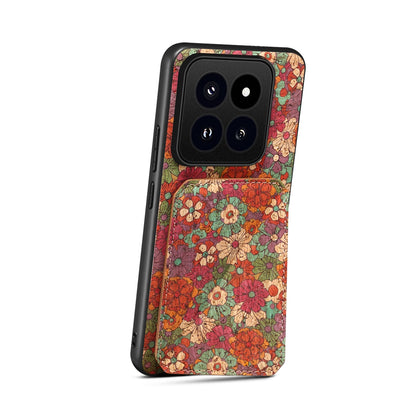 Xiaomi 14 Pro Dual Card Slot Holder Phone Case – Patterned Design, Scratch & Dirt Protection, Convenient Holder