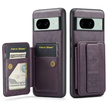 Google Pixel 8a Card Holder Back Phone Case - Oil Wax Cow Leather