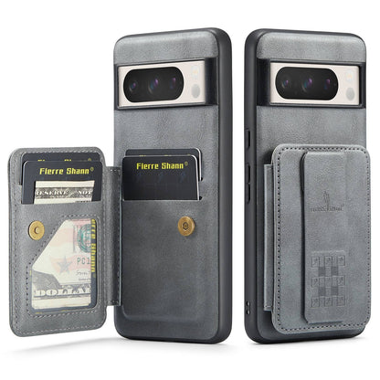 Google Pixel 8 Pro Card Holder Back Phone Case - Oil Wax Cow Leather