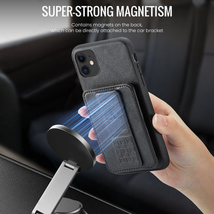 iPhone 11 Pro Card Holder Back Phone Case - Oil Wax Cow Leather