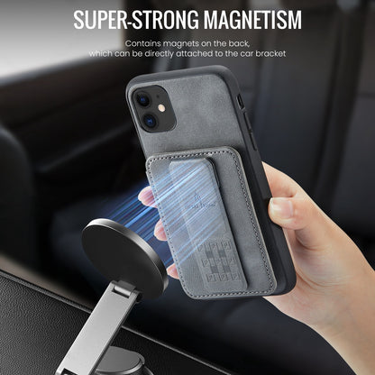 iPhone 11 Pro Card Holder Back Phone Case - Oil Wax Cow Leather