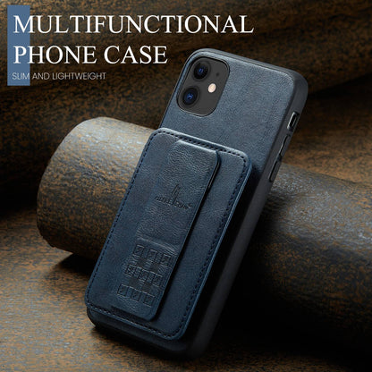 iPhone 11 Pro Card Holder Back Phone Case - Oil Wax Cow Leather