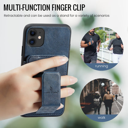 iPhone 11 Pro Card Holder Back Phone Case - Oil Wax Cow Leather