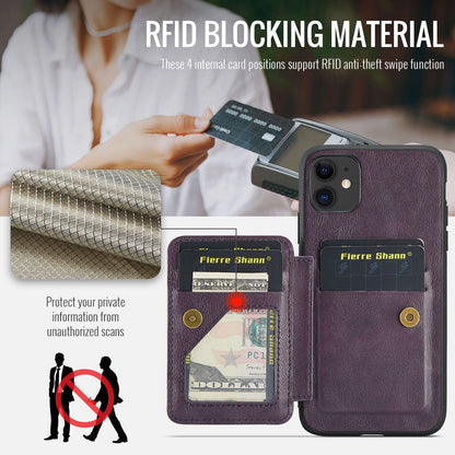 iPhone 11 Pro Card Holder Back Phone Case - Oil Wax Cow Leather