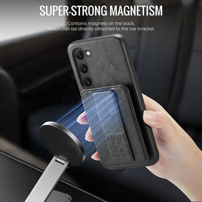 Samsung Galaxy S23+ 5G Card Holder Back Phone Case - Oil Wax Cow Leather