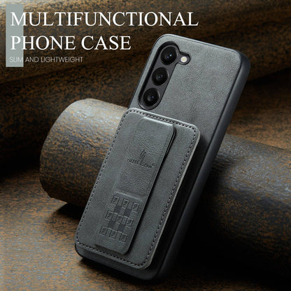 Samsung Galaxy S23+ 5G Card Holder Back Phone Case - Oil Wax Cow Leather